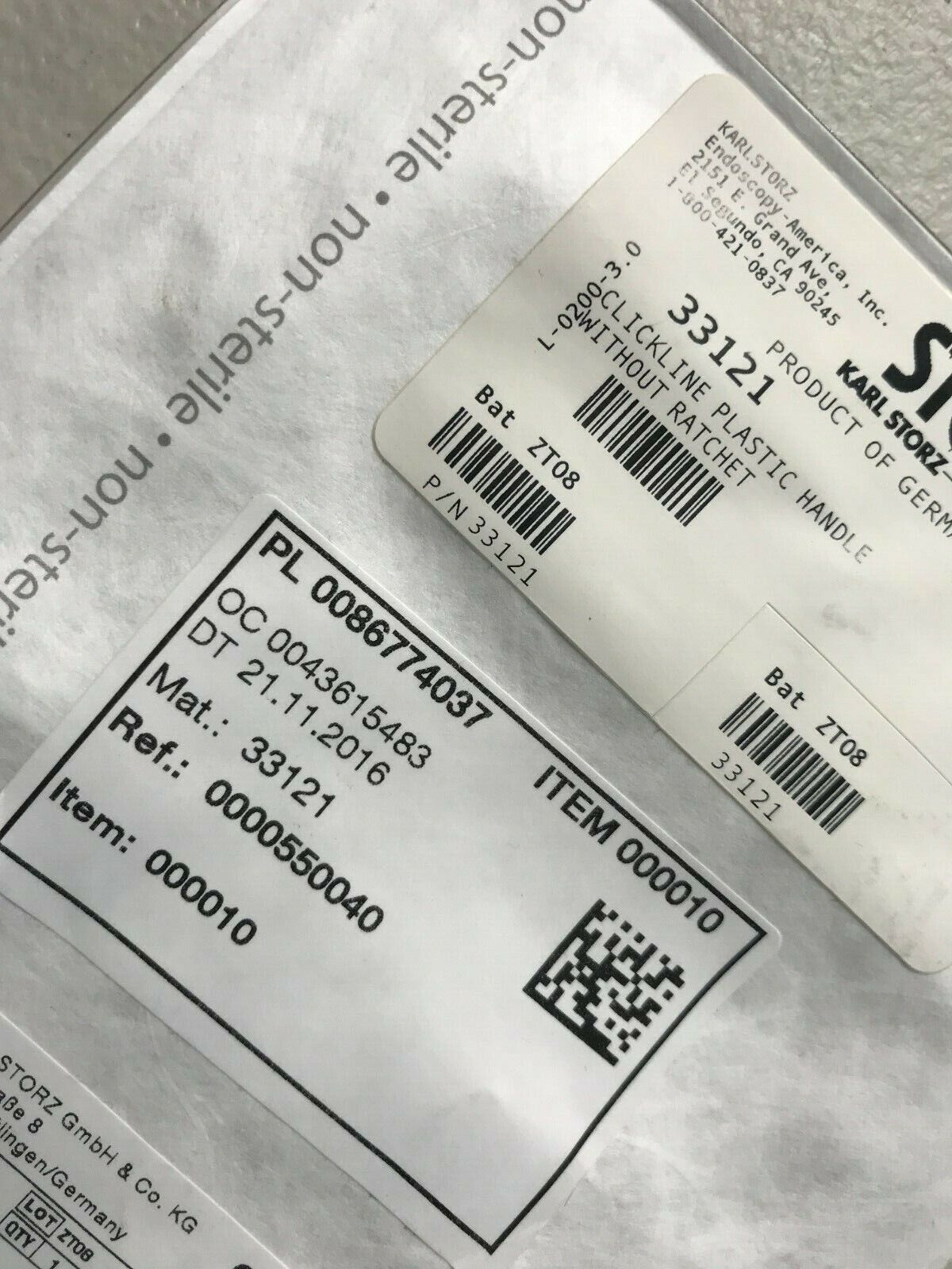 KARL STORZ 33121 Clickline Monopolar Handle - Black * NEW * Made in Germany