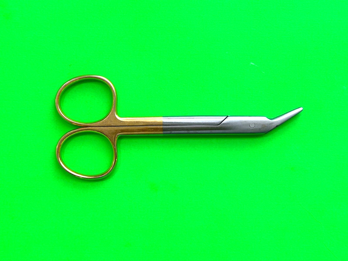 V.Mueller Surgical SU1988 Suture Wire-Cutting Scissors, Angled 12.5 cm