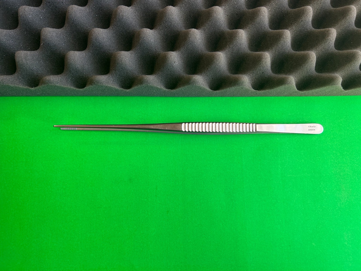 V.Mueller CH5174 Potts Smith Tissue Forceps With Serrated Tips, 12"