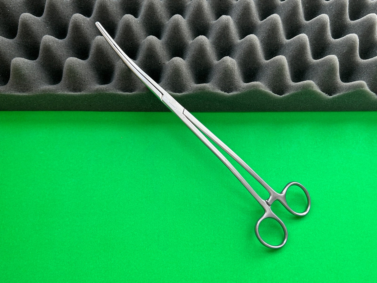 V. Mueller GL600 Bozeman Uterine Dressing Forceps 10" Double Curve OBGYN