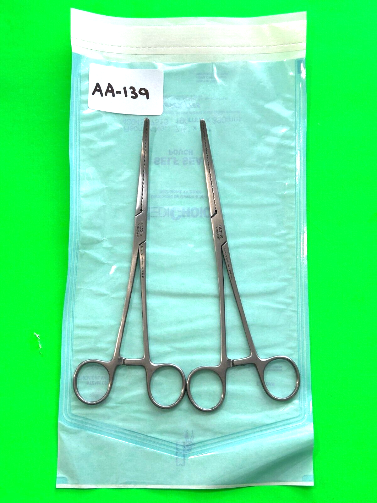 V.Mueller Surgical GL3210 Rochester-Pean Serrated Forceps, Curved 22cm