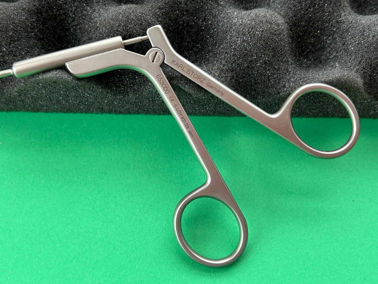 Karl Storz Surgical Heuwieser Antrum Grasping Forceps, Fixed Jaw Curved Down