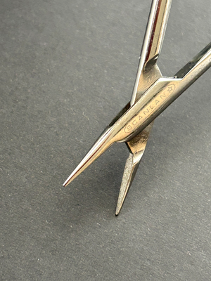 Scanlan 6006-36 Micro Needle Holder, 8-3/4" Straight, Diamond Dust Jaws