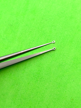 V.Mueller Surgical 8-1/4" Micro Forceps, Diamond Dust, Straight 2.5mm Ring Tip
