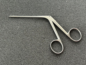 Karl Storz 221110 Ear Forceps, 1 x 4.5 mm, 8 cm, Smooth Jaw