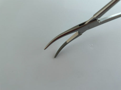 Jarit Schnidt Forceps, Rings Closed, Half Curved, 7 1/2", 449-310