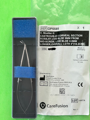 V.Mueller Surgical 4" Castroviejo Corneal Section Scissors, RT CVD