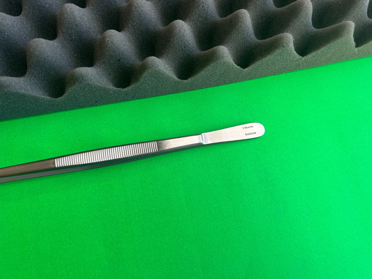 V Mueller SU2338 Tissue Forceps, 1x2 Teeth, 12"