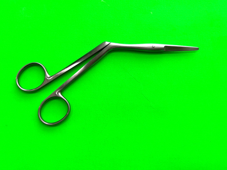 Padgett Surgical PM-4285 Nasal Scissors, Angled 7"