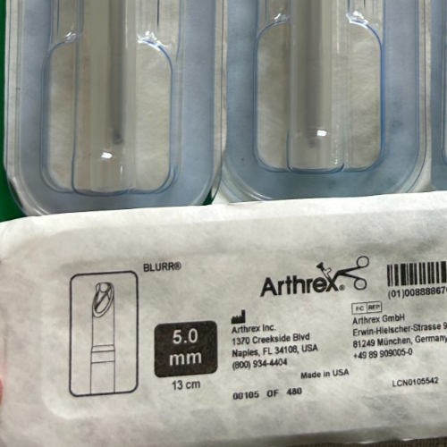 Arthrex Shaver Blades BLURR , 5.0 mm x 13 cm (5 Blades Per Order) IN DATE