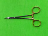 Jarit Surgical 5-1/8" Halsey Needle Holder Forceps Carb-Bite Serrated Jaws