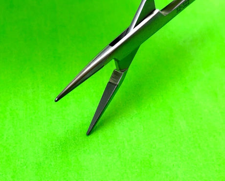 Symmetry Surgical 7" TC Microvascular Needle Holder, Serrated Jaws