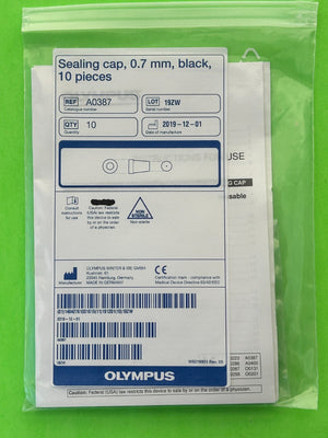 Olympus Surgical AO387 Sealing Cap, 0.7mm, Black, 10 pieces
