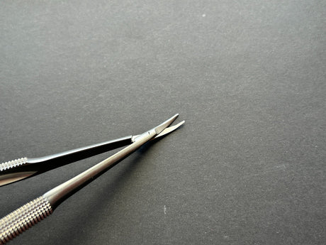 Snowden Pencer 88-6507 Micro Dissecting Scissors, Curved blade 7"