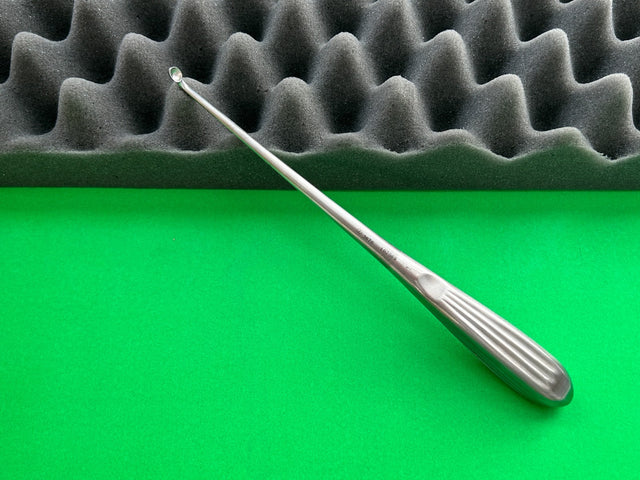 Zimmer 3676 Brun Bone Curette Size 6 Orthopedic Angle Up 8-1/2"
