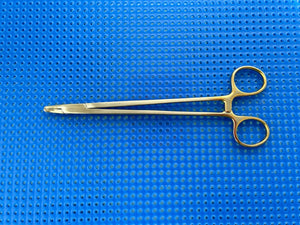 Symmetry Surgical 36-4010 Heaney Needle Holder, 8 1/4", Curved, Tungsten Carbide