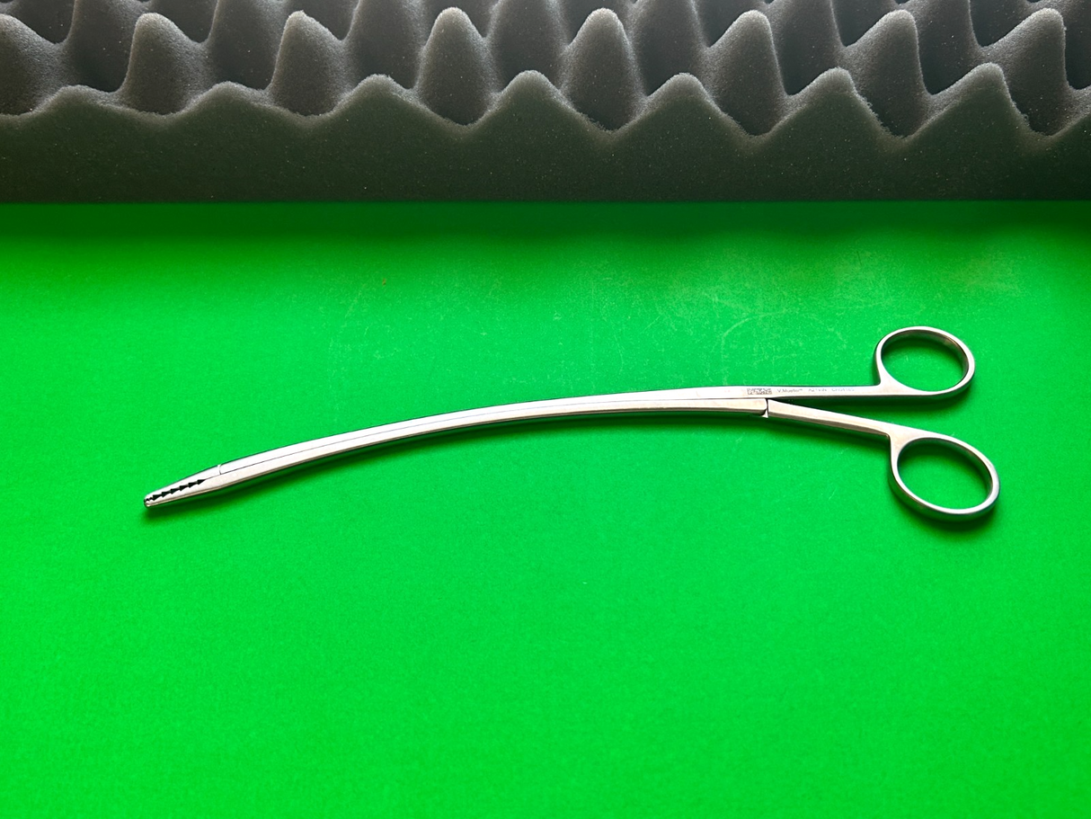 V. Mueller CH04185 Cardiovascular Tube Passer Forcep, 9-3/4"