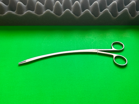 V. Mueller CH04185 Cardiovascular Tube Passer Forcep, 9-3/4"