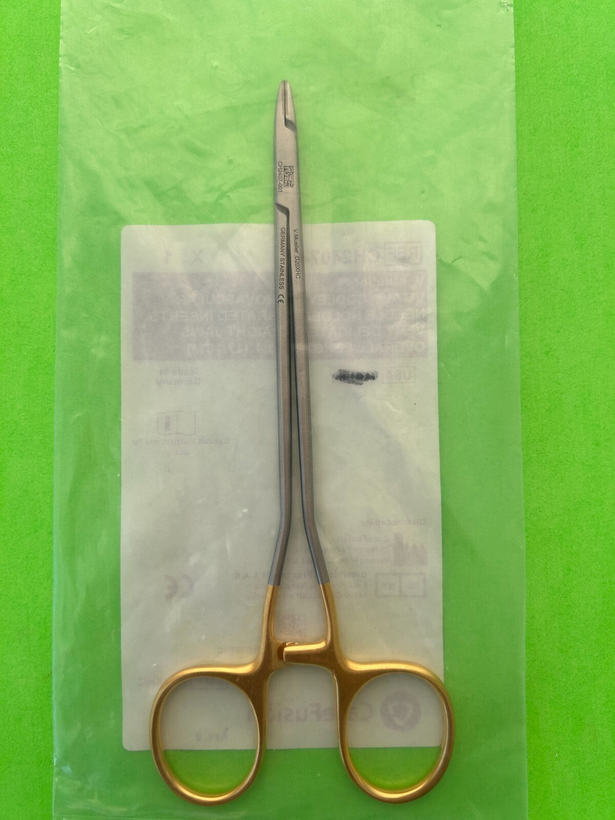 V.Mueller Surgical Vital Cooley Microvascular Needle Holder, Straight, Serrated