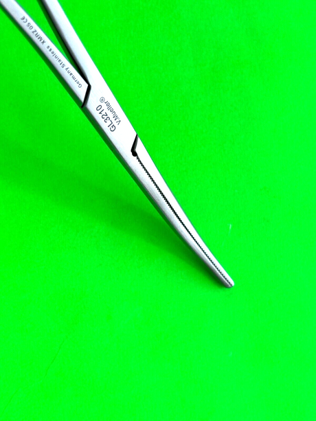 V.Mueller Surgical GL3210 Rochester-Pean Serrated Forceps, Curved 22cm