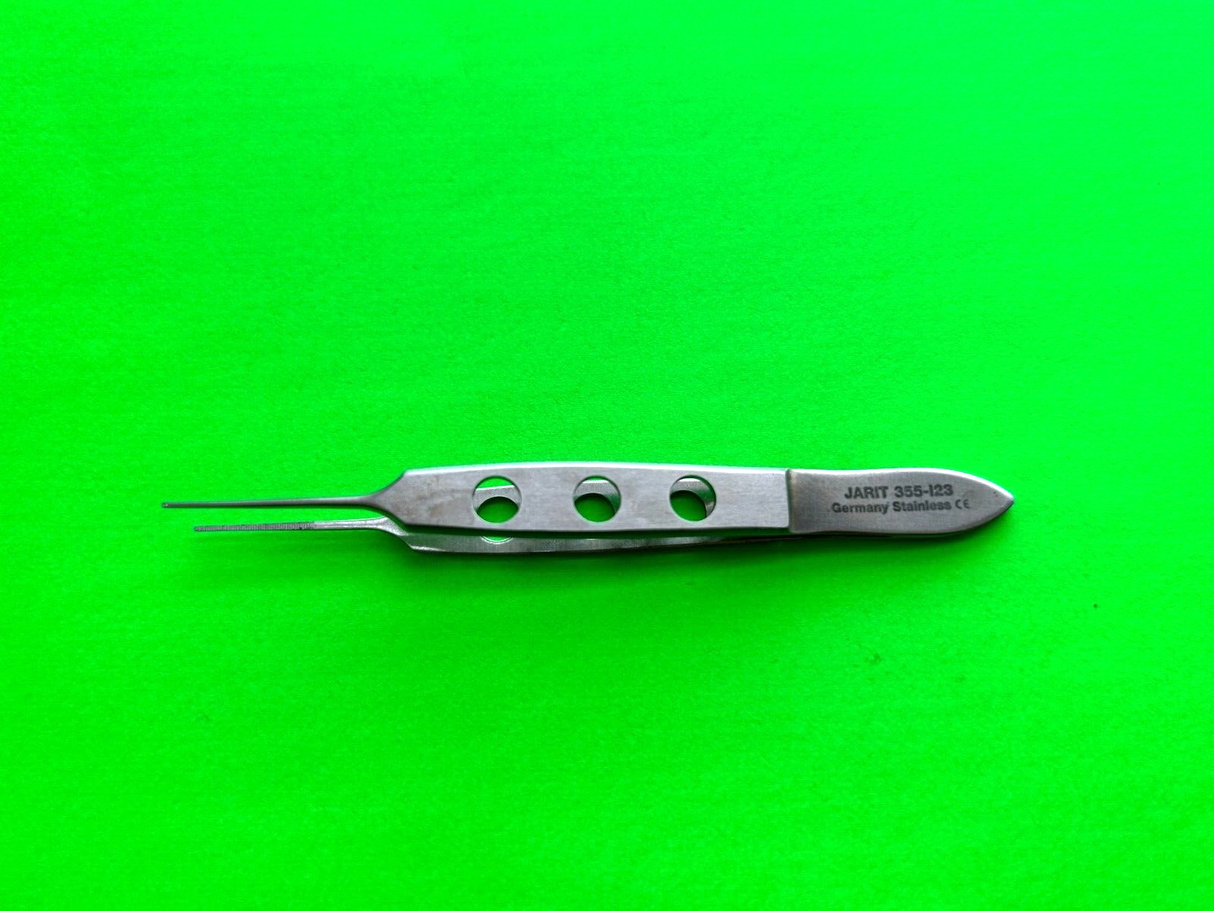 Jarit Surgical 355-123 Bishop-Harmon Iris Tissue Forceps Serrated Tip