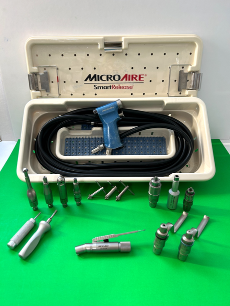 MicroAire SmartRelease Orthopedic Smart Driver/Motor Drill 16 PCS Set With Hose