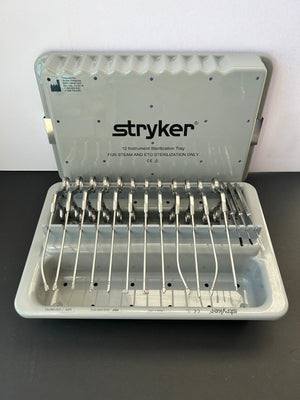 Stryker Conquest Set of 15 Arthroscopic Punches/Graspers/Probes With Tray *NEW*