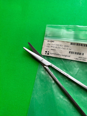 Symmetry Surgical 55-2280 Lincoln Vascular Scissors, Delicate, Cvd, 6-3/4