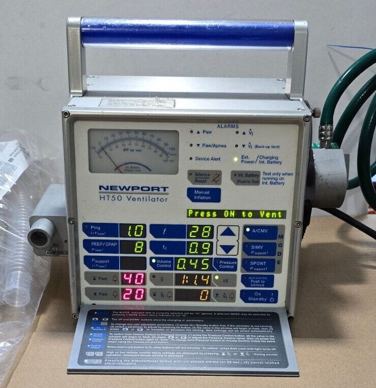 NEWPORT HT50 Patient Monitor with Power supply & Free Tubing.