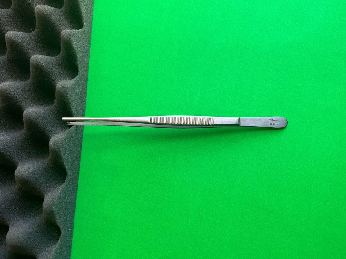 V.Mueller SU2335 Tissue Forceps 8" Straight 1x2 Teeth