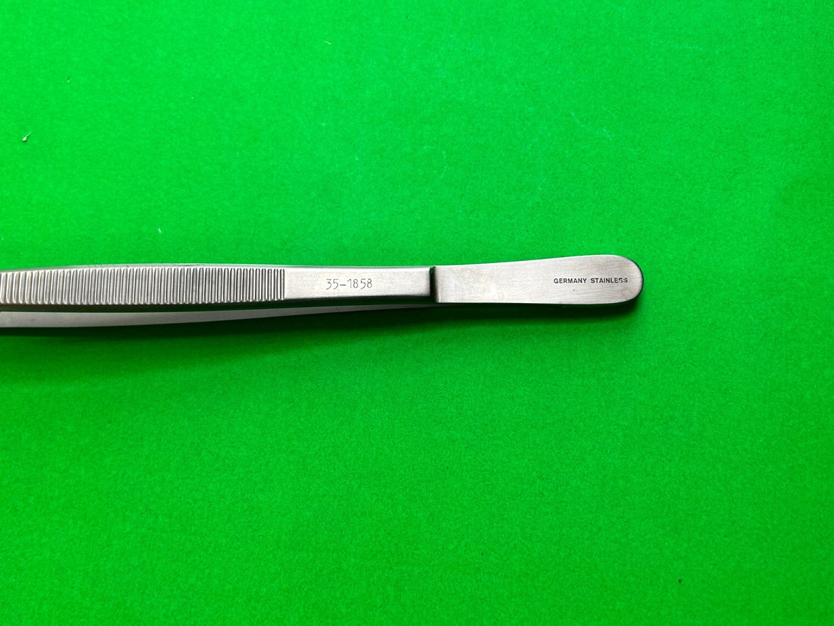 Pilling 35-1858 Debakey Tissue Forceps Straight 1mm Tip, 7-3/4"