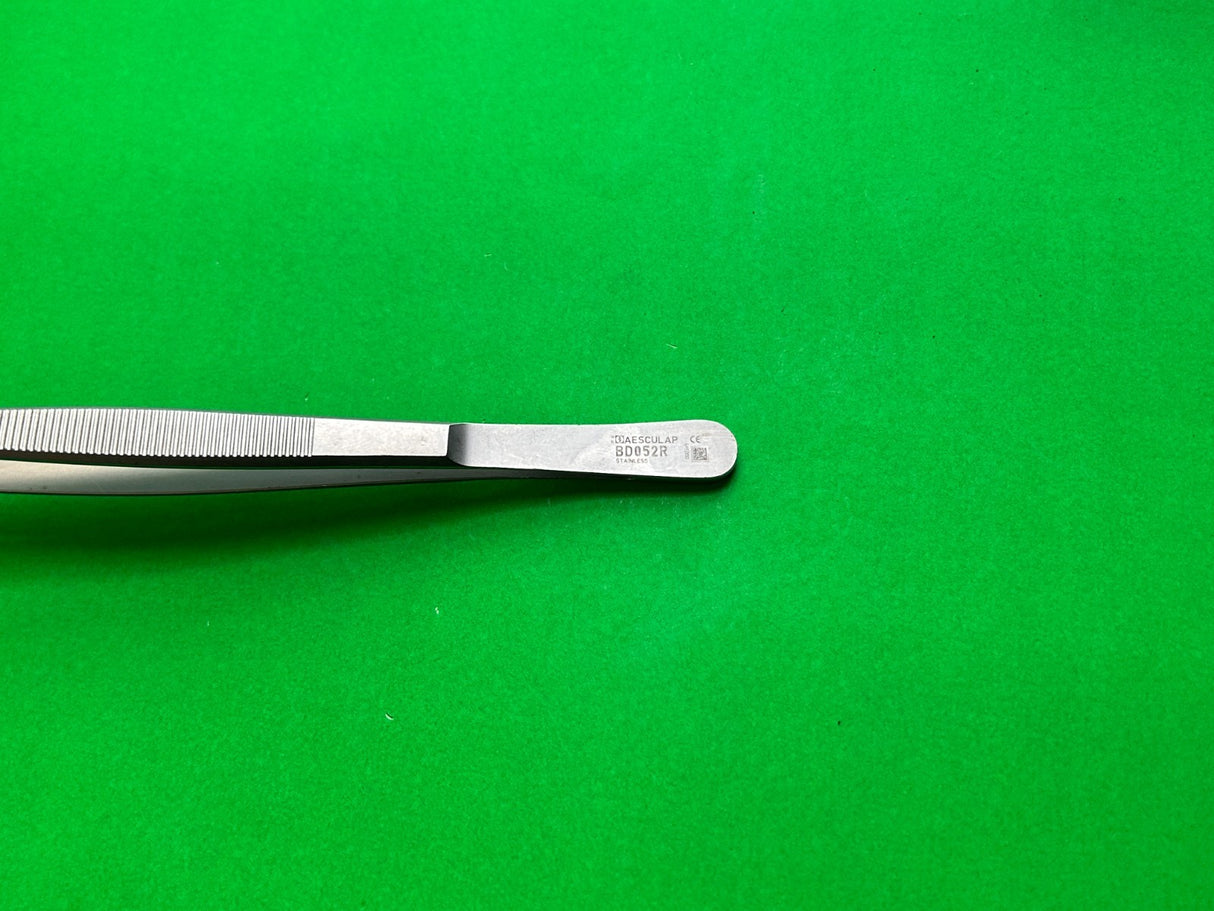 Aesculap BD052-R Dressing and Tissue Serrated Forceps, 9.75"