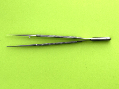 tV.Mueller Surgical 7-1/4" Delicate Microsurgical Forceps, Diamond Dust,Straight