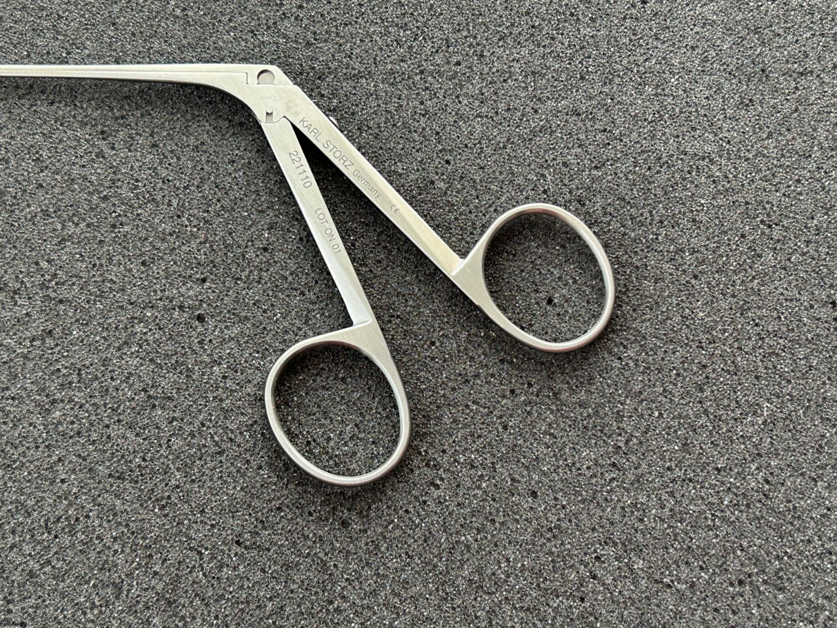 Karl Storz 221110 Ear Forceps, 1 x 4.5 mm, 8 cm, Smooth Jaw