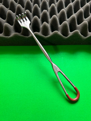 Codman 50-4222 Volkman Retractor; sharp; 4 prong; 9"
