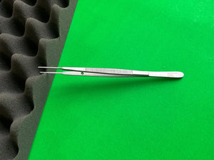 V.Mueller K04 NL1440 Gerald Tissue Forceps Microsurgery Delicate 1X2 Teeth 7"