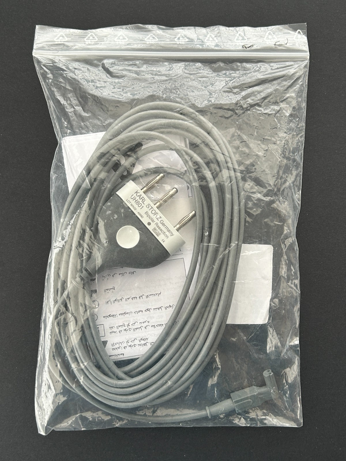 Karl Storz UH801 Bipolar High Frequency Cord, 400cm