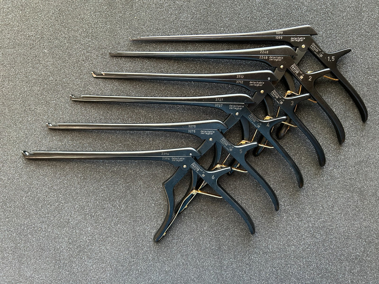 Aesculap Detachable Kerrison Rongeur/Punch 40° Up 1.5mm-6mm Set of 6 Spine/Neuro