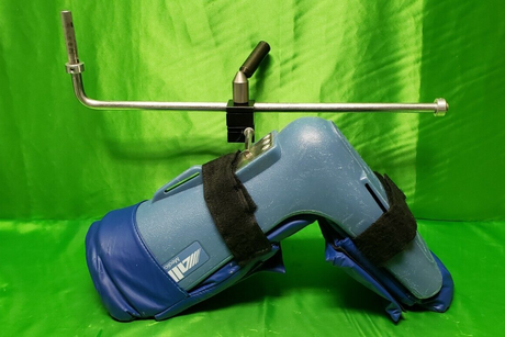 Allen Medical Stirrup System For Right Side Foot with Pad.