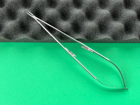 Scanlan Surgical 9-1/2" Jacobson Microsurgical Needle Holder, Diamond Dust, Lock
