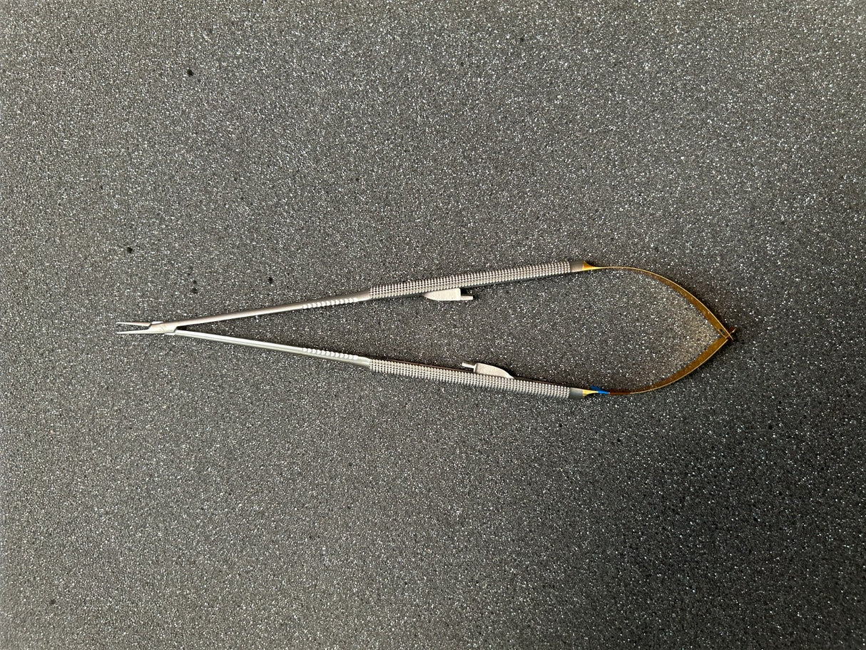 Jarit 278-113 Jarit Micro Stardust Needle Holder 8-1/4" w/Lock Diamond Dust