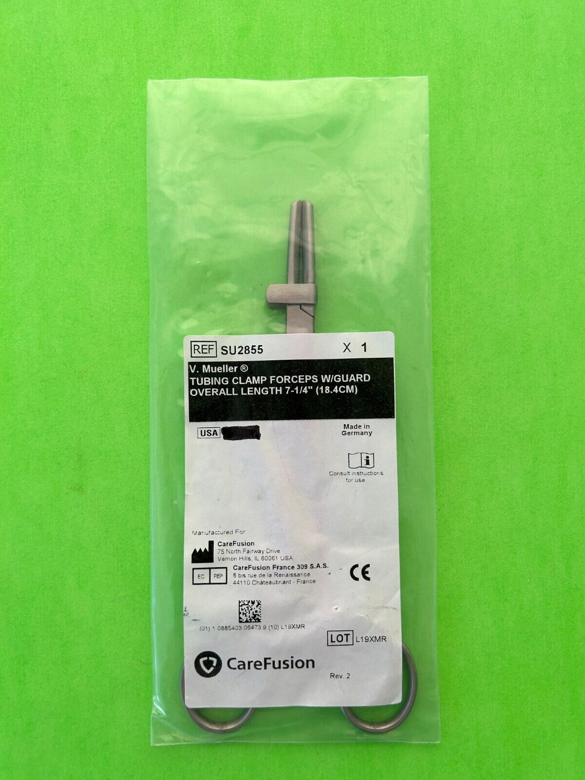 V.Mueller Surgical 7-1/4" Tubing Clamp Forceps With Guard