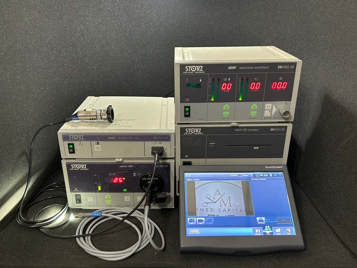Karl Storz TRICAM Camera, Processor, AIDA, Endoflator, Xenon 300, 495ND Full Set