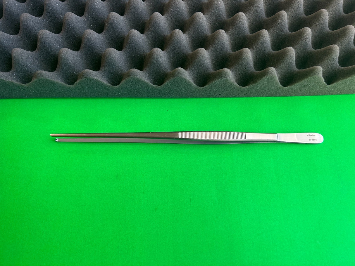 V Mueller SU2338 Tissue Forceps, 1x2 Teeth, 12"