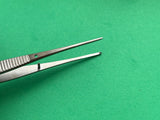 Symmetry Surgical Forceps; Iris; Straight; Extremely Delicate; 1x2 Teeth