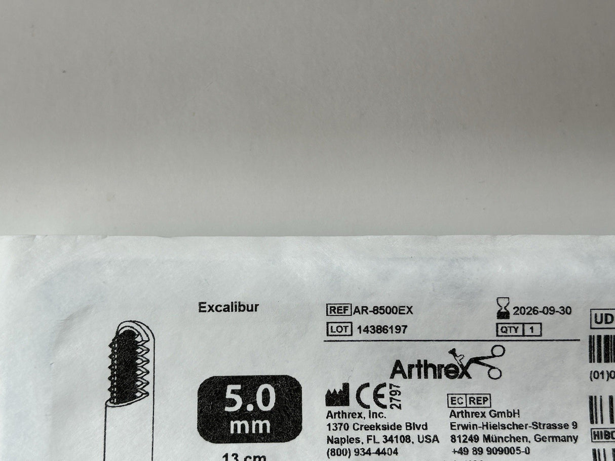 Arthrex Shaver Blade Excalibur, 5.0 mm x 13 cm IN DATE