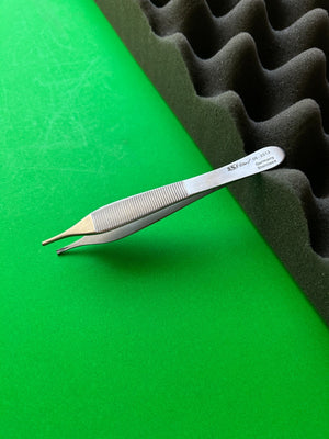 SSI Ultra 06-2512 Adson Brown Tissue Forceps, 7 x 7 Teeth, 4.75",