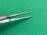 Symmetry Surgical Forceps; Iris; Straight; Extremely Delicate; 1x2 Teeth