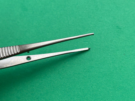 Symmetry Surgical Forceps; Iris; Straight; Extremely Delicate; 1x2 Teeth
