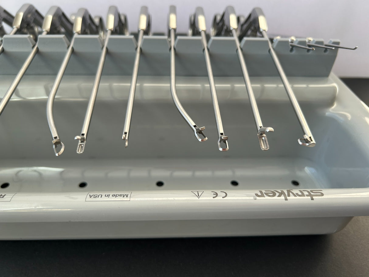 Stryker Conquest Set of 15 Arthroscopic Punches/Graspers/Probes With Tray *NEW*